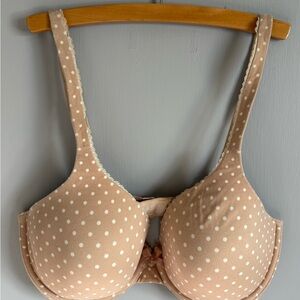 Victoria's Secret Beige Polka Dot Bra